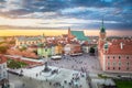 Plac Zamkowy square in Warsaw, Poland Royalty Free Stock Photo