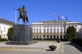 Warsaw, Poland - Historic quarter of Warsaw old town - president palace at Krakowskie Przedmiescie street with prince Jozef