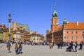 Warsaw, Poland - Historic quarter of Warsaw old town - Royal Castle Square, Royal Palace and Sigismund's Column III Waza monument Royalty Free Stock Photo