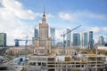 Warsaw, Poland - January 30, 2022: Museum of Modern Art in front of the Palace of Culture and Science, Warsaw Royalty Free Stock Photo