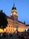 Warsaw, Poland July 2019 - The Royal Castle at night