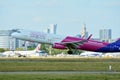 HA-LXM - Airbus A321-231 - Wizz Air is flying from the runway of Warsaw Chopin Airport Royalty Free Stock Photo