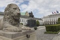 WARSAW, POLAND - JULY 09, 2015: Lion and Prince Jozef Poniatowski