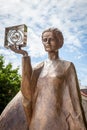 Warsaw, Poland - July 3, 2019: Monument to Maria Sklodowska Curie - Polish and French scientist-experimenter physicist