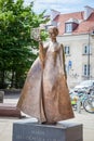 Warsaw, Poland - July 3, 2019: Monument to Maria Sklodowska Curie - Polish and French scientist-experimenter physicist Royalty Free Stock Photo