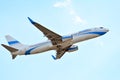 SP-ESA - Boeing 737-8Q8 - Enter Air is flying from the runway of Warsaw Chopin Airport Royalty Free Stock Photo