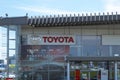 Warsaw, Poland - July 27, 2020: Toyota brand logo on the sign