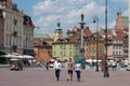 Warsaw, Poland - June 23, 2016. At the castle square of the old town in Warsaw. Royalty Free Stock Photo