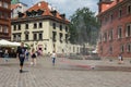 Warsaw, Poland - June 23, 2016. At the castle square of the old town in Warsaw. Royalty Free Stock Photo