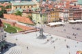 WARSAW, POLAND - JUNE 16: Castle Square in Warsaw Poland, with s Royalty Free Stock Photo