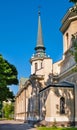 Evangelical-Augsburg Ascension of the Lord Luteran church at Pulawska street and Unii Square in Warsaw in Poland Royalty Free Stock Photo