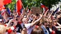 Warsaw, Poland. 4 June 2023. Hundreds of thousands march in anti-government protest to show support for democracy.