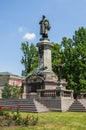 Warsaw, Poland - June 23, 2016. Monument to Adam Mickiewicz in the Polish capital.