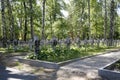 Many graves of Polish soldiers