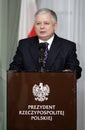 Warsaw, Poland - Lech Kaczynski - president of Poland and one of leaders of the Law and Justice party PiS