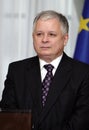 Warsaw, Poland - Lech Kaczynski - president of Poland and one of leaders of the Law and Justice party PiS