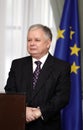 Warsaw, Poland - Lech Kaczynski - president of Poland and one of leaders of the Law and Justice party PiS