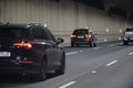 Car driving in Ursynow Tunnel