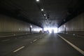 Driving a car in Ursynow Tunnel