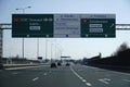 Information board on S2 expressway - view from driver\'s perspective