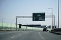 Information board on S2 expressway - view from driver\'s perspective