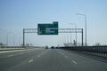 Information board on S2 expressway - view from driver\'s perspective