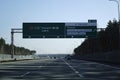 Information board on S2 expressway - view from driver\'s perspective