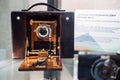 Warsaw, Poland - March 19, 2024. Vintage Kodak No. 4 Folding Camera on Display Royalty Free Stock Photo