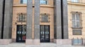 Architectural fragment of the entrance of the Chancellery of the President of the Republic of Poland