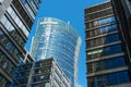 Warsaw, Poland - May 28, 2022: Beautiful Samsung building under bright sky