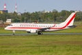 Rzeczpospolita Polska Embraer 175 airplane Warsaw airport Royalty Free Stock Photo