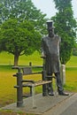 WARSAW, POLAND - MAY 12, 2012: Sculpture of Sir William Heerlein Lindley in the town park. He was a British civil engineer.