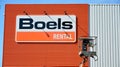 Sign Boels Rential. Company signboard Boels Rential. Royalty Free Stock Photo