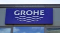 Warsaw, Poland.14 May 2023. Sign Grohe. Company signboard Grohe