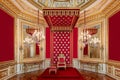 Warsaw, Poland May 31, 2018: The Throne Room inside the Royal Warsaw Castle