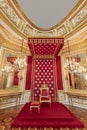 Warsaw, Poland May 31, 2018: The Throne Room inside the Royal Warsaw Castle