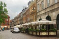 WARSAW, POLAND - MAY 12, 2012: View of the historic buildings in old part Rynek Nowego Miasta of Warsaw capital of Poland. Its