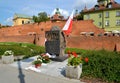 WARSAW, POLAND. Memorable sign `Memories of Officers of Army Polish, Died Later September 17, 1939`