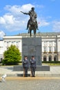 WARSAW, POLAND. Monument to the prince Jozef Ponyatovsky