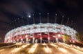 Warsaw, Poland - National Stadium in Warsaw at night