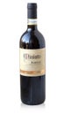 Barolo red wine bottle isolated on white