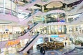 Warsaw, Poland, November 20, 2023: bright decorated shopping center. Preparation for the New Year and Christmas.