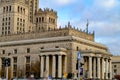 Warsaw, Poland - November 29, 2016: Palace of Culture and Science in Warsaw. Pa ac Kultury i Nauki PKiN Royalty Free Stock Photo