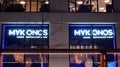 Sign Mykonos. Company signboard Mykonos.