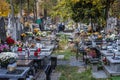 Wolski cemetery before All Saints Day in Warsaw, Poland