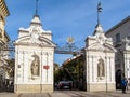 Main University Gate on Krakowskie Przedmiescie 26/28 in Warsaw. Beautiful decorative entrance Royalty Free Stock Photo