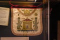 Warsaw, Poland - October 16, 2015: Ritual Master Mason Apron By Count Stanislav Potocki In Museum Of King Jan III`s Palace At