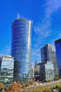 Warsaw, Poland. 04 October 2021. Warsaw Spire. Modern office building. Business center in Warsaw,  A modern landmark and a Royalty Free Stock Photo