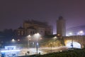 Warsaw, POLAND - October 22, 2023 - St. Annes Church during heavy fog