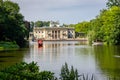 The Palace on the Isle Polish: Palac Na Wyspie in Warsaw`s Royal Baths Park, Poland. Royalty Free Stock Photo